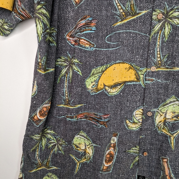 SOLD Fish Taco Party Night Mens XXL Shirt Fishing Boating Salt Life - Picture 10 of 15